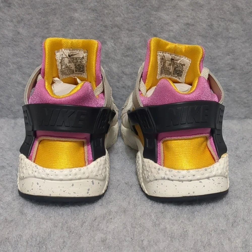 Nike Air Huarache Grey yellow pink 3Y
